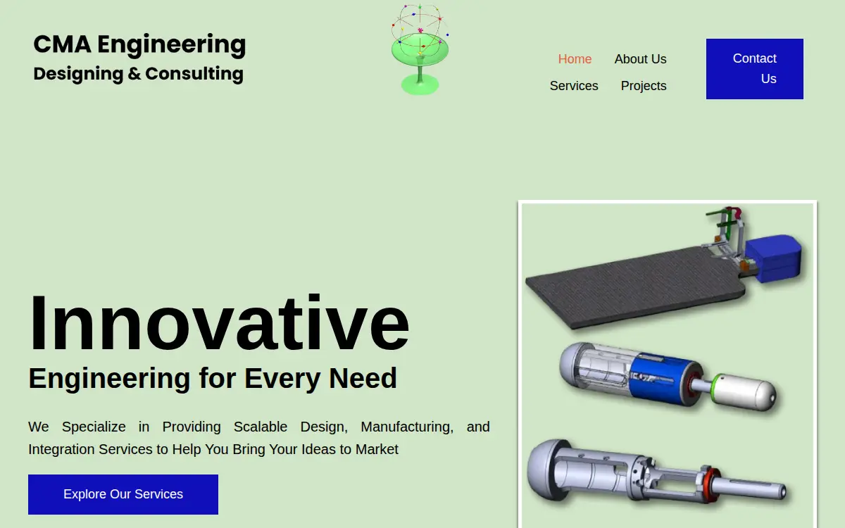 Homepage of C.m.a. Engineering, Designing & Consulting, INC