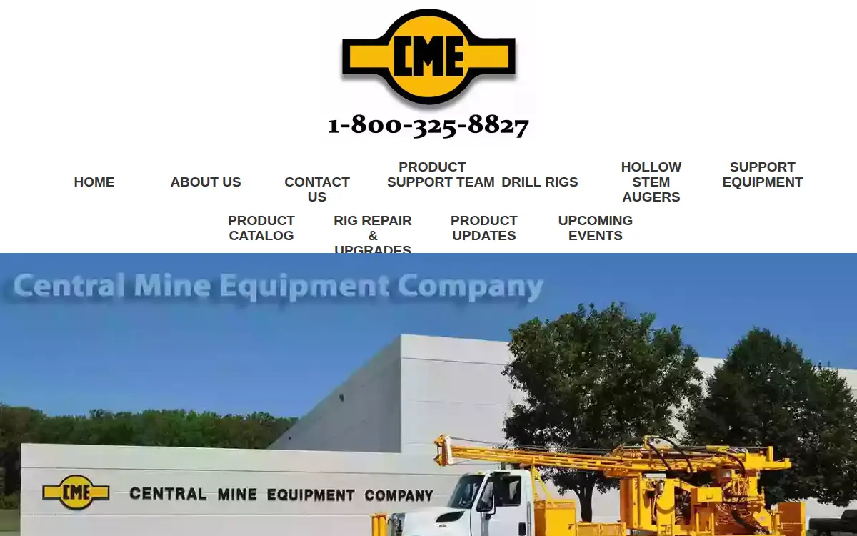 Homepage of Central Mine Equipment Company