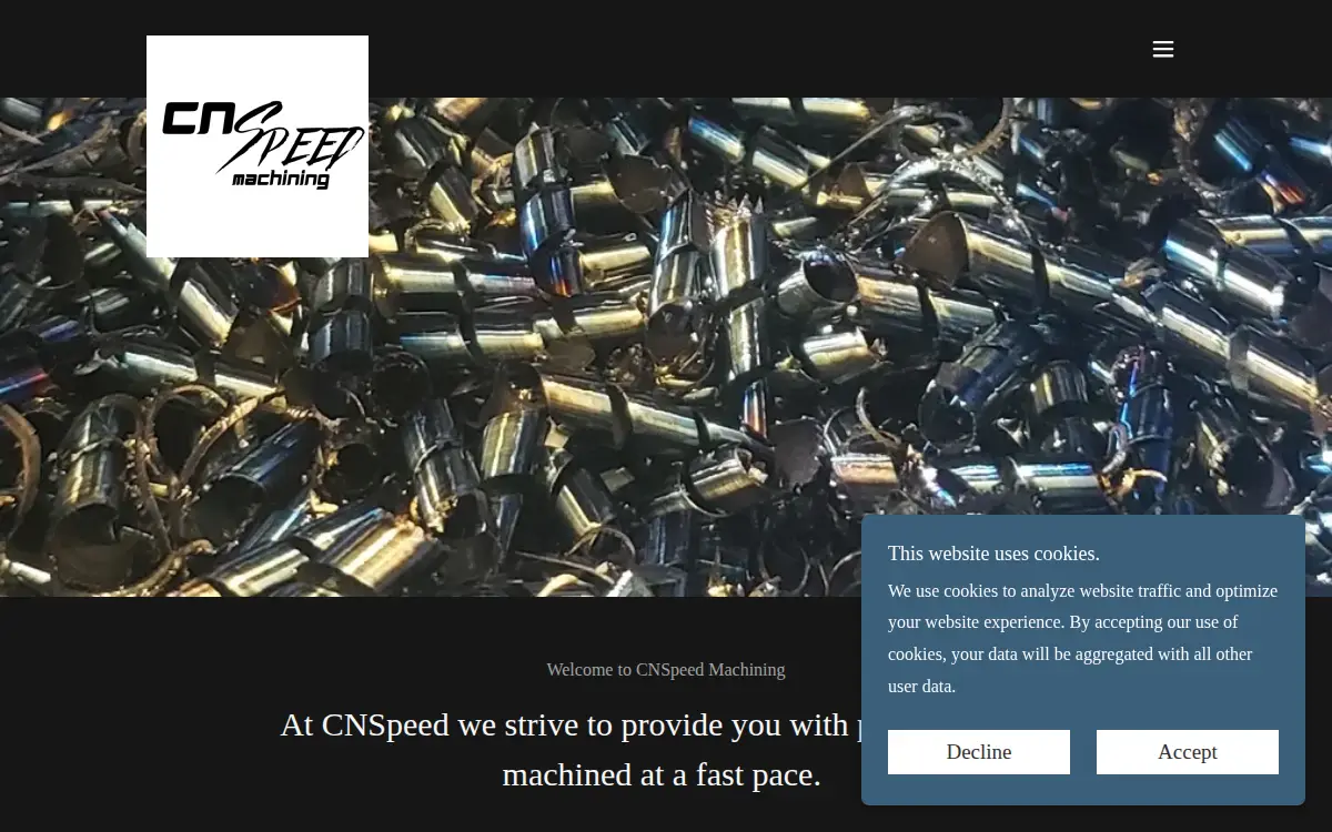 Homepage of Cnspeed Machining LLC