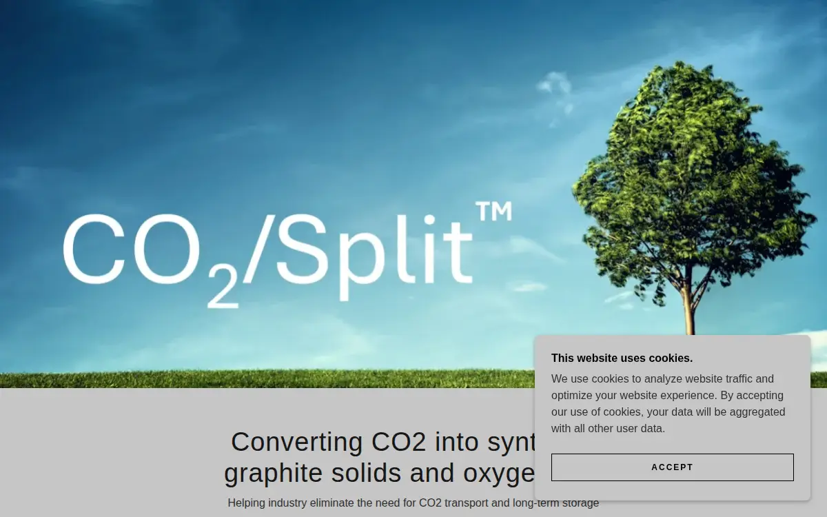Homepage of Co2/split, INC.