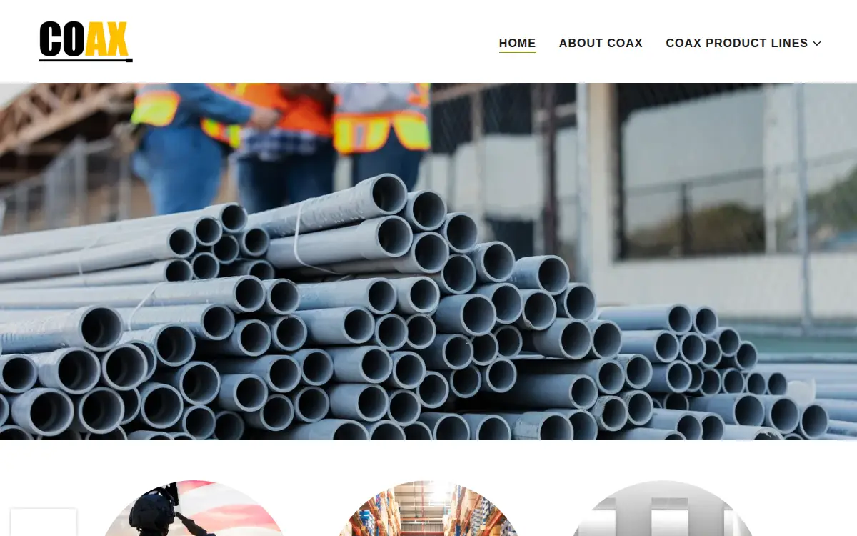 Homepage of Coax LLC