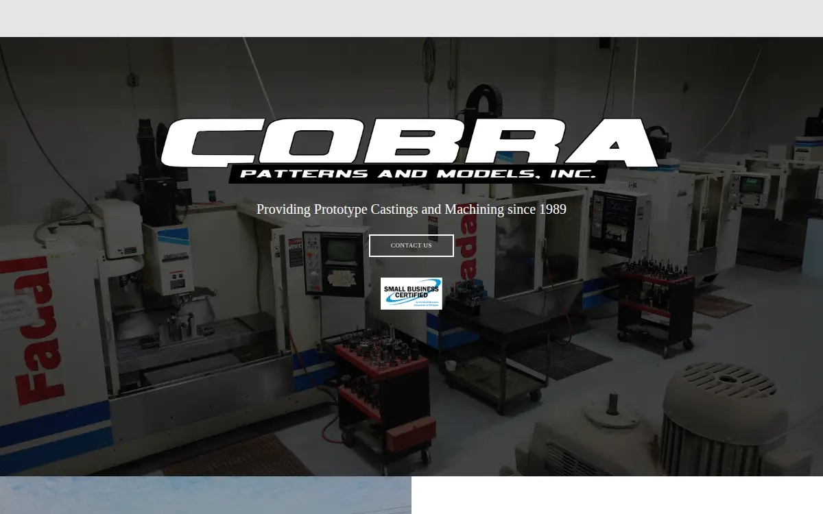 Homepage of Cobra Patterns and Models, INC.