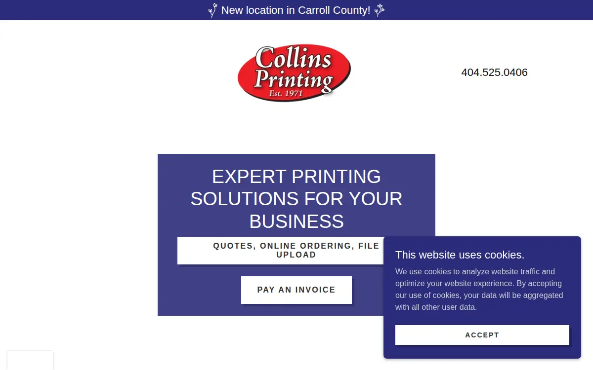Homepage of Collins Digital Imaging, INC.
