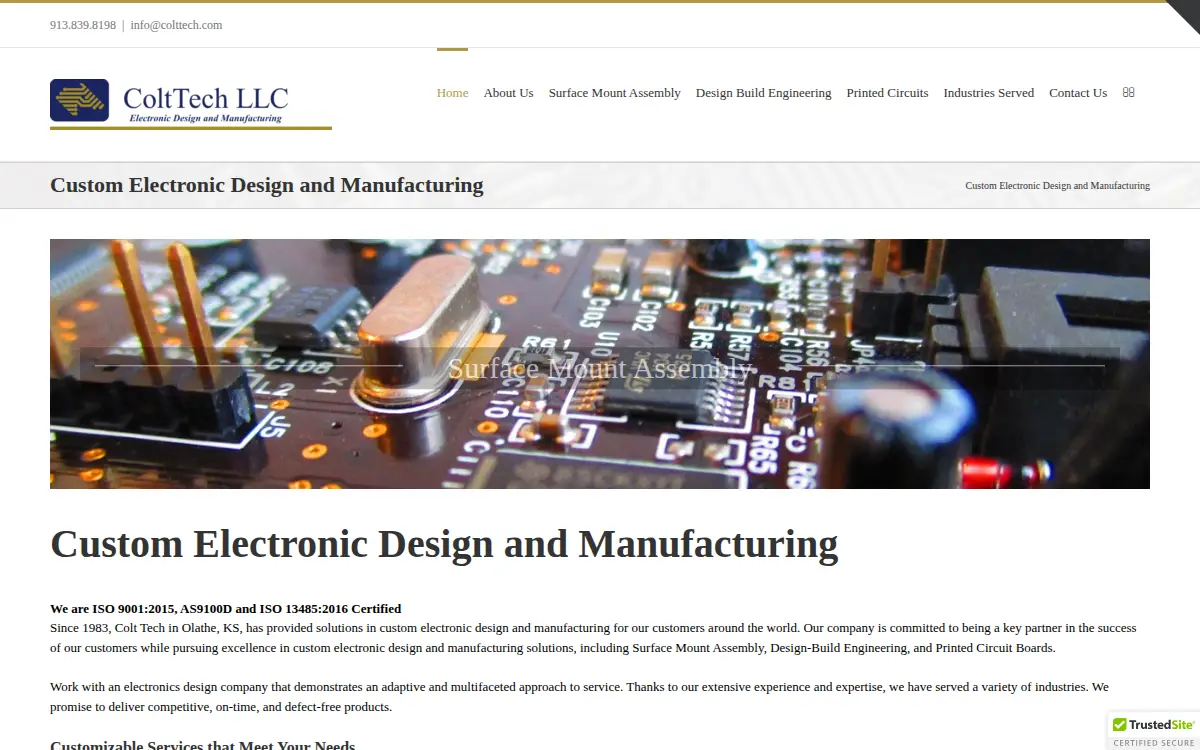 Homepage of Colt Tech LLC