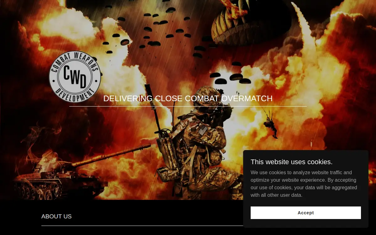 Homepage of Combat Weapons Development LLC