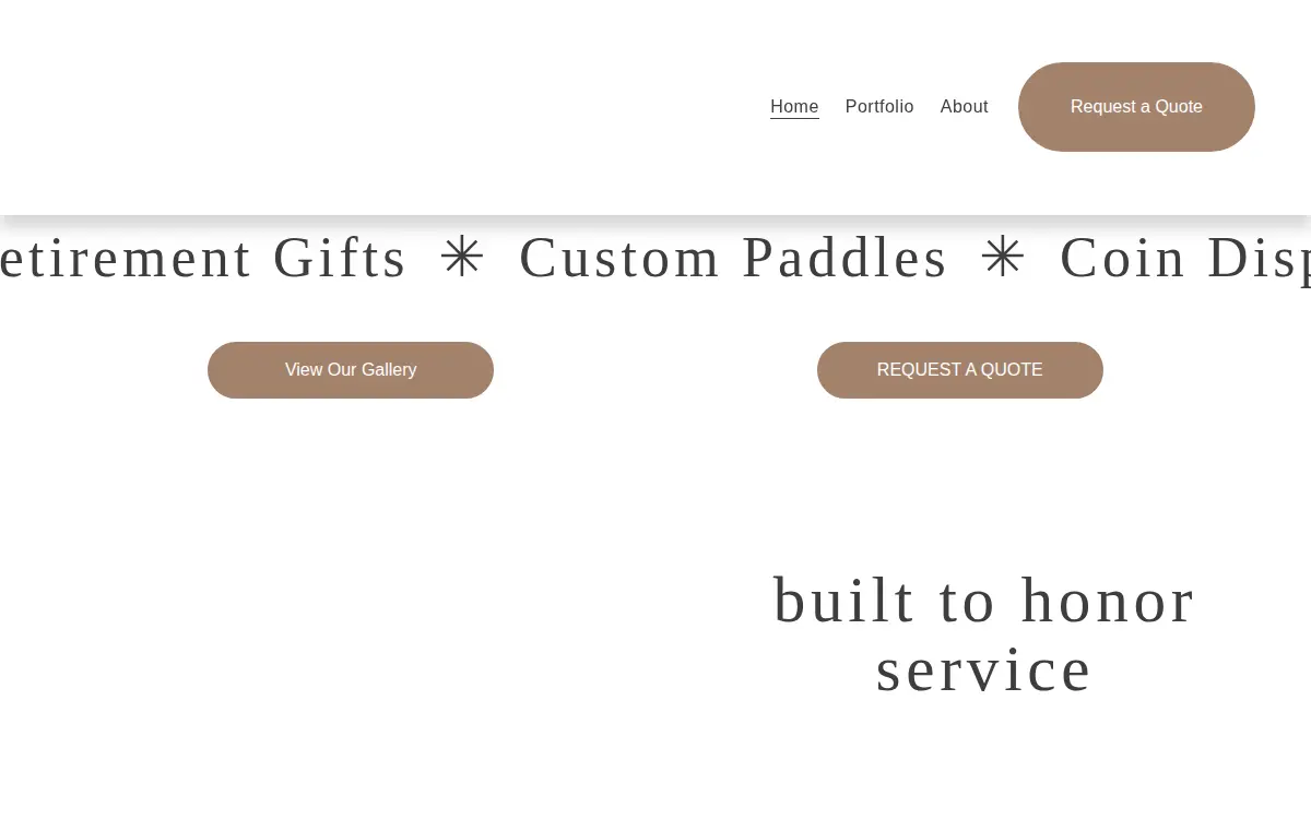 Homepage of Combat Woodworks, LLC
