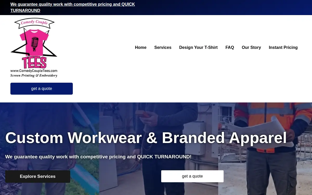 Homepage of Comedy Couple, LLC