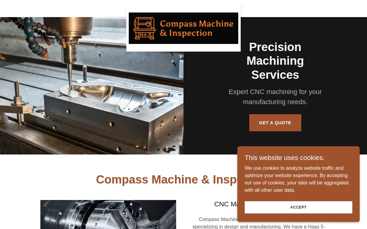 Homepage of Compass Machine & Inspection LLC