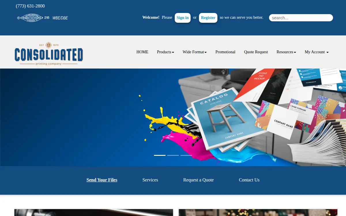 Homepage of Consolidated Printing Company, INC.