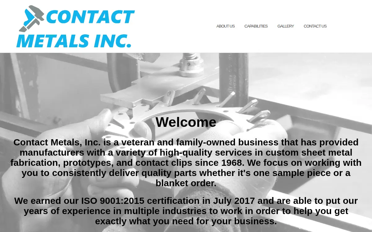 Homepage of Contact Metals, Incorporated