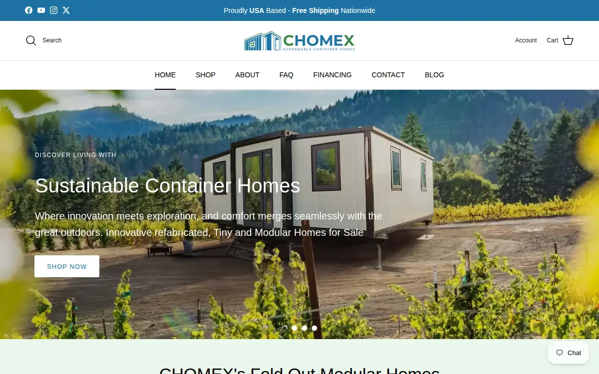 Homepage of Chomex CORP