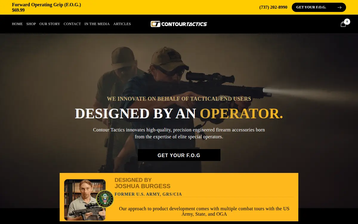 Homepage of Contour Tactics INC