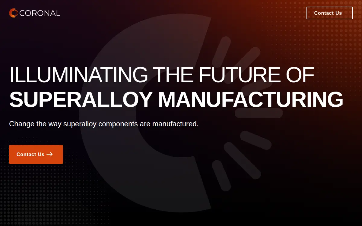 Homepage of Coronal Technologies, INC.