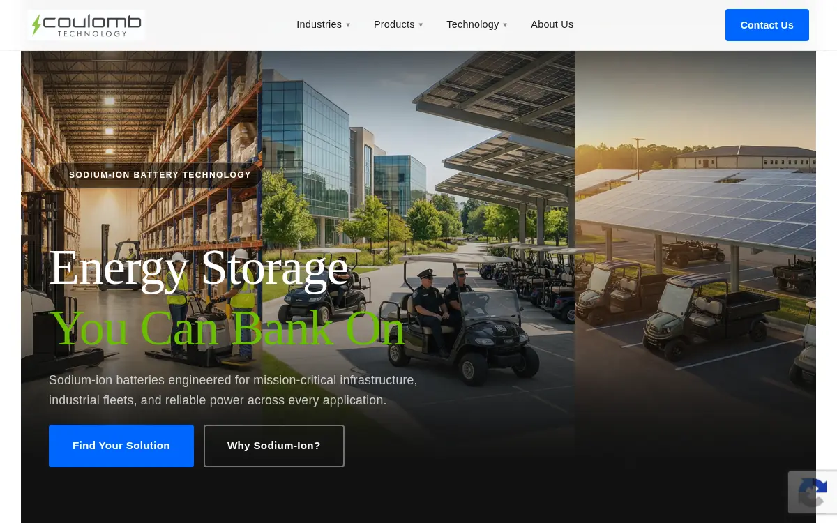 Homepage of Coulomb Technology INC