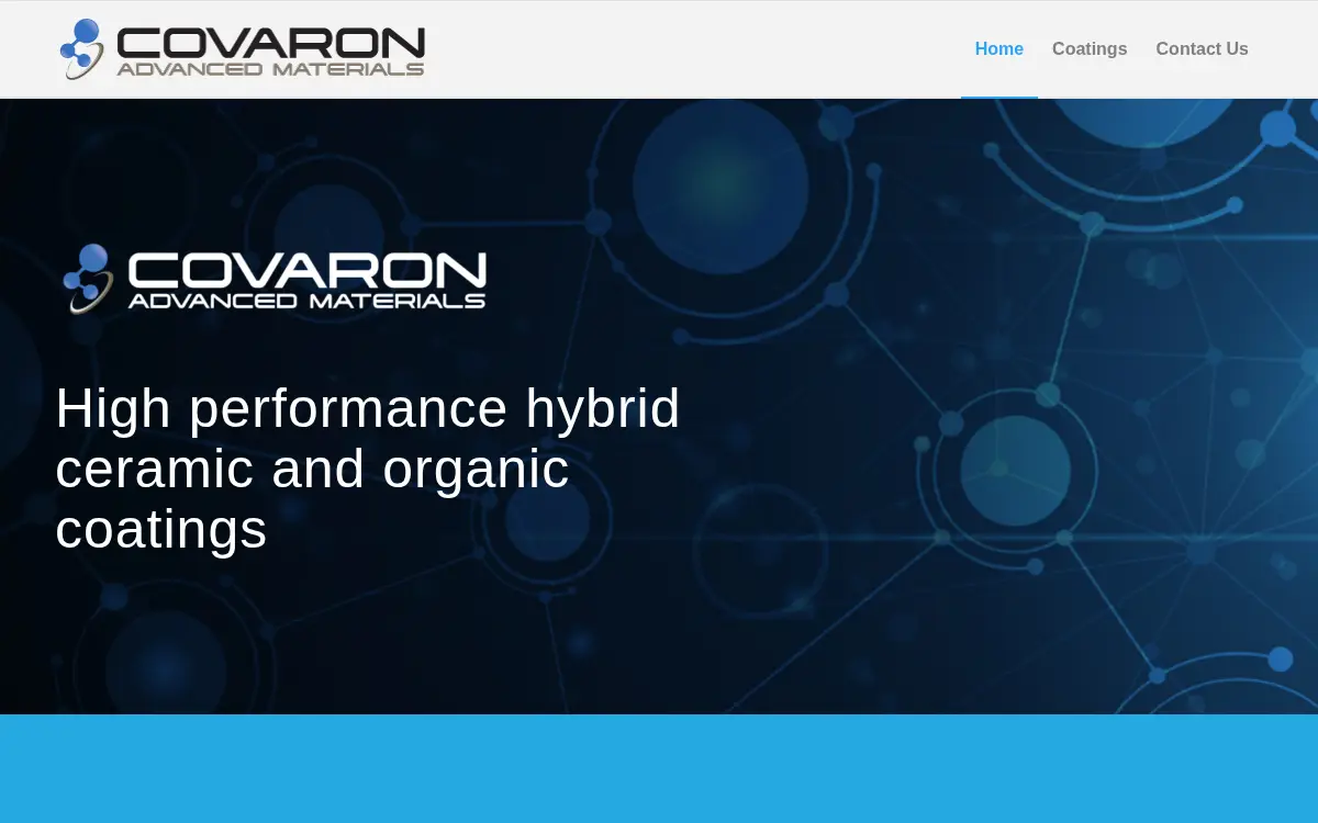 Homepage of Covaron, INC