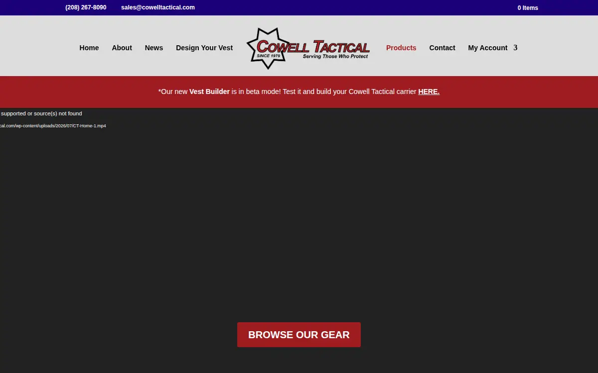 Homepage of Richard Cowell Tactical LLC