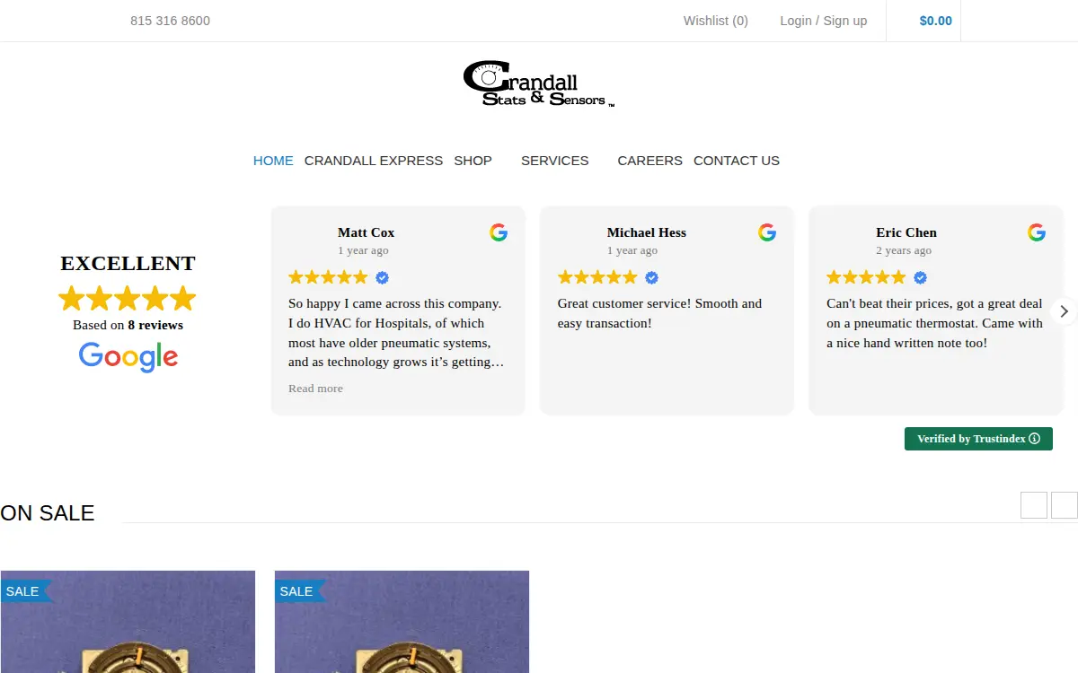 Homepage of Crandall Stats and Sensors, INC