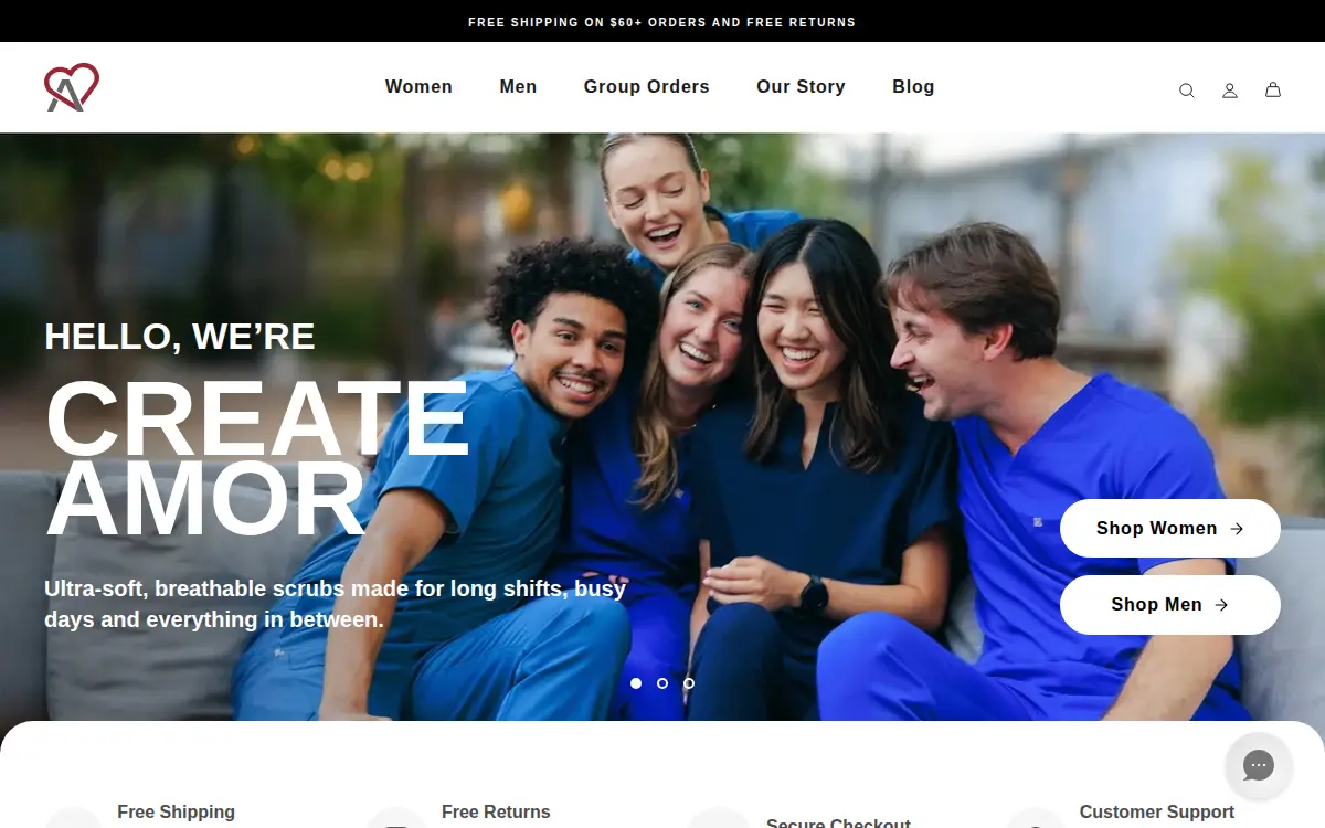 Homepage of Create Amor INC.