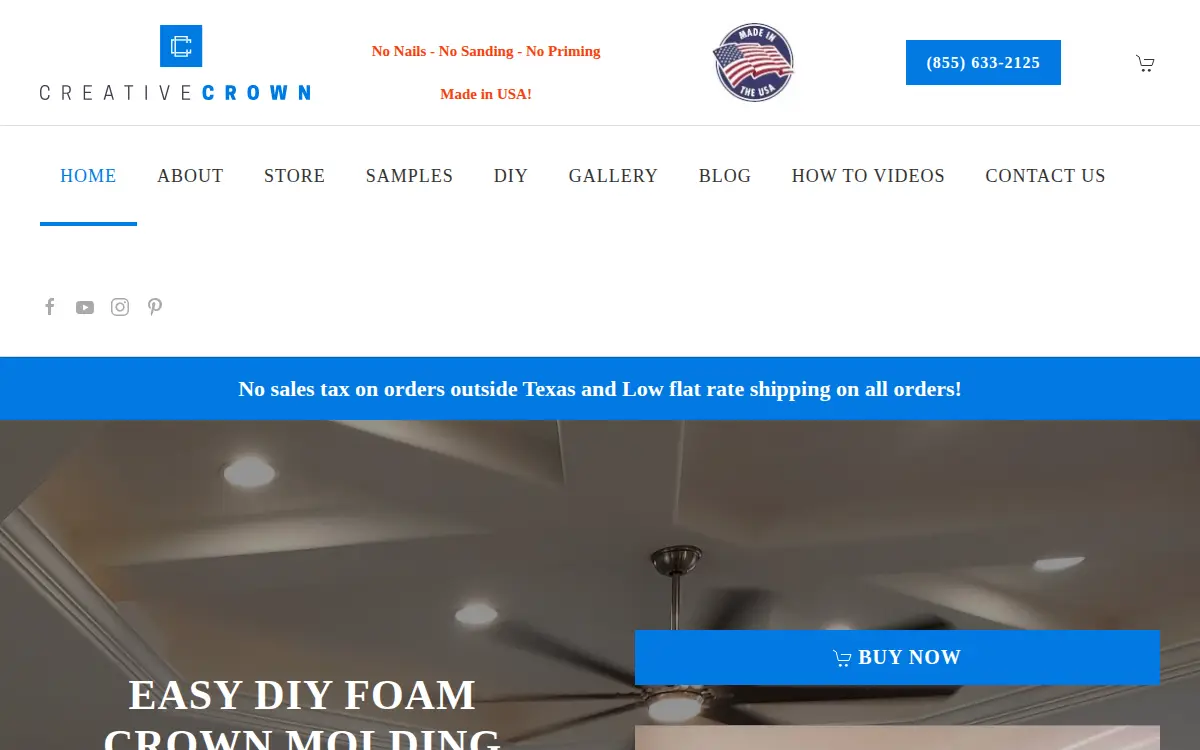 Homepage of Creative Crown LLC