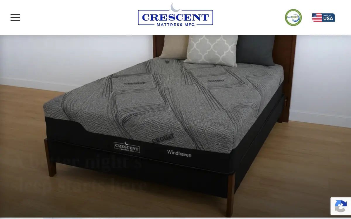 Homepage of Allied Mattress LLC