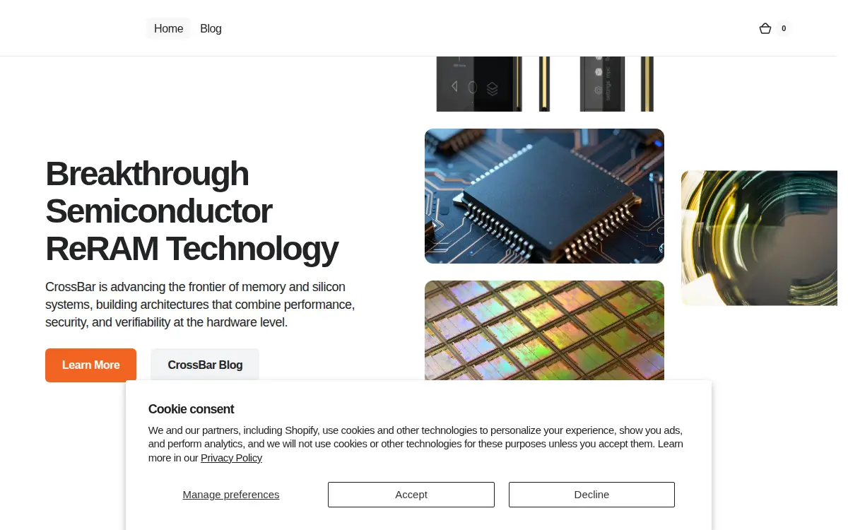 Homepage of Crossbar, INC.