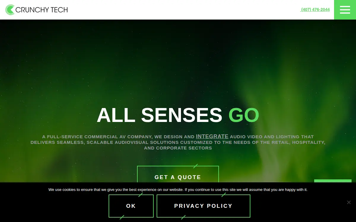 Homepage of Crunchy Logistics LLC