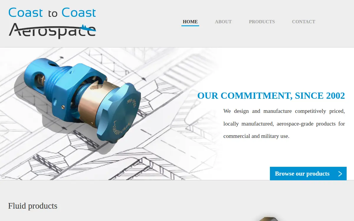 Homepage of Coast to Coast Aerospace, LLC