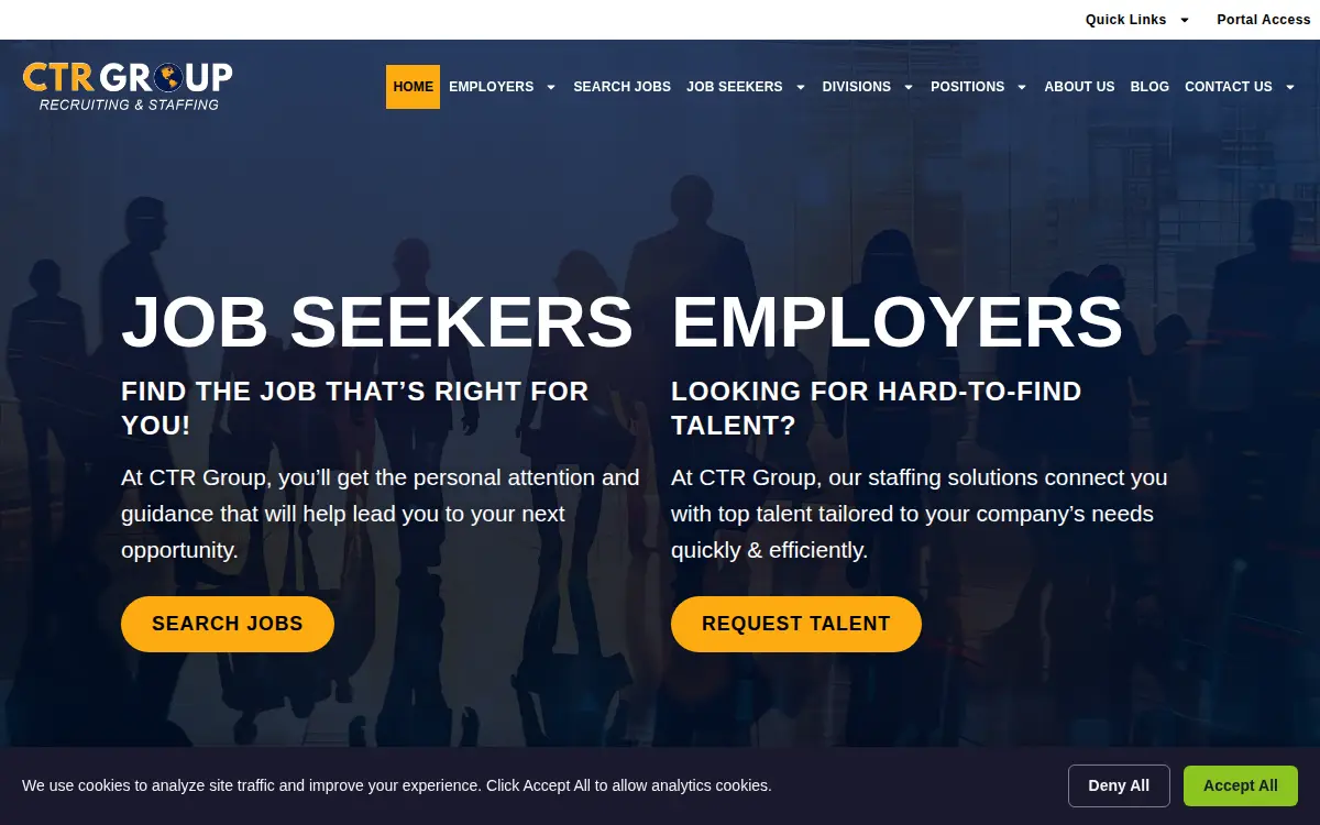 Homepage of Ctr Marine Services, LLC