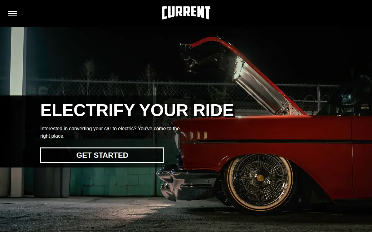 Homepage of Current Electric Vehicles LLC
