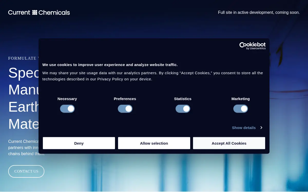Homepage of Current Lighting Solutions, LLC