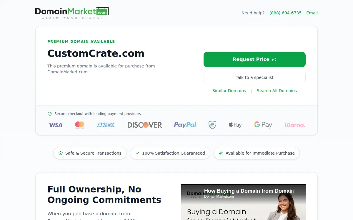 Homepage of Custom Crate INC