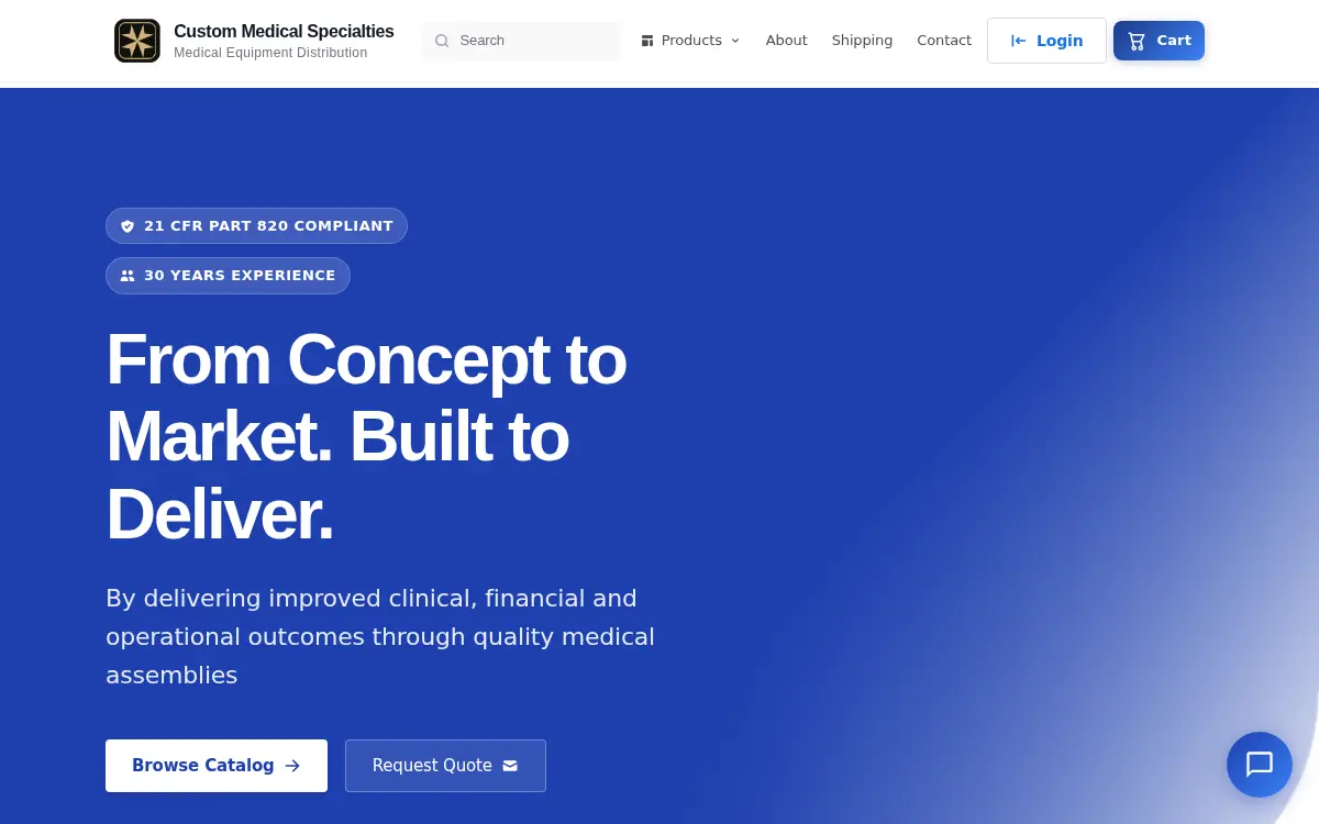 Homepage of Custom Assemblies, INC