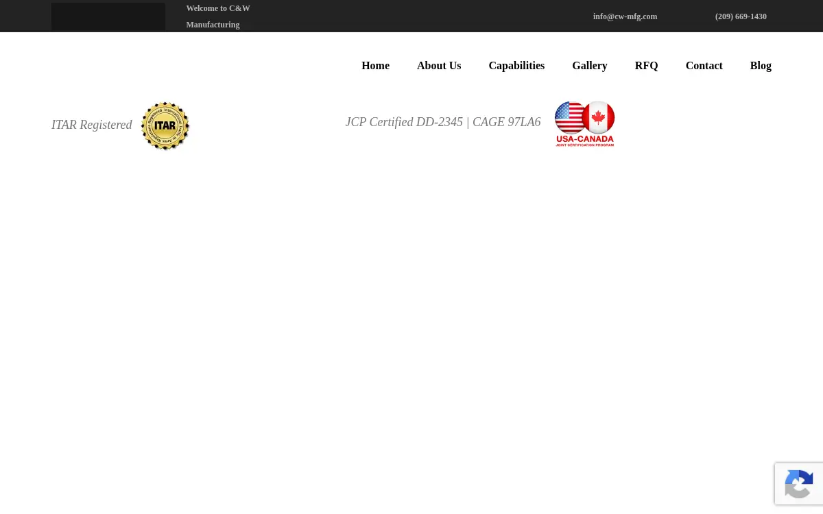 Homepage of C & W Manufacturing