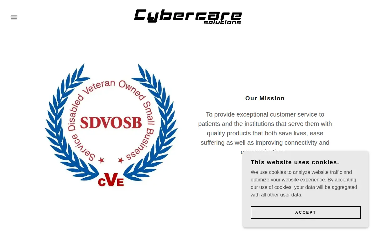 Homepage of Cybercare Enterprises, INC.