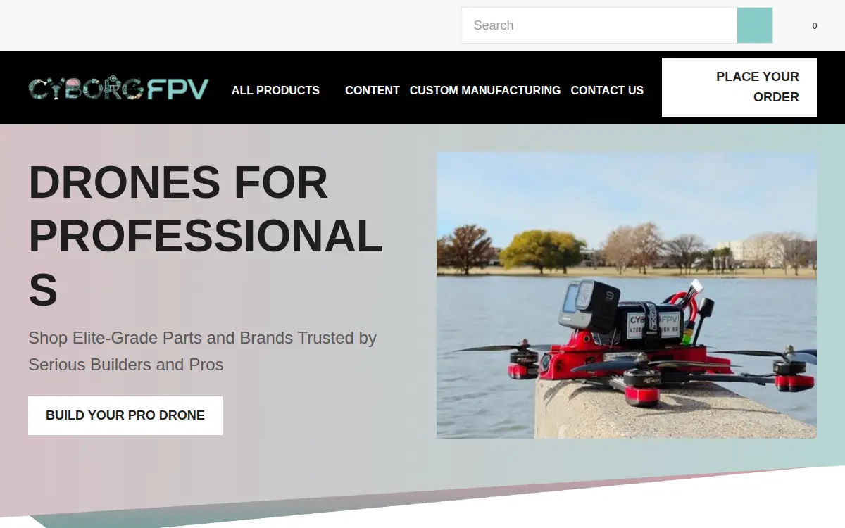 Homepage of Cyborg Fpv LLC