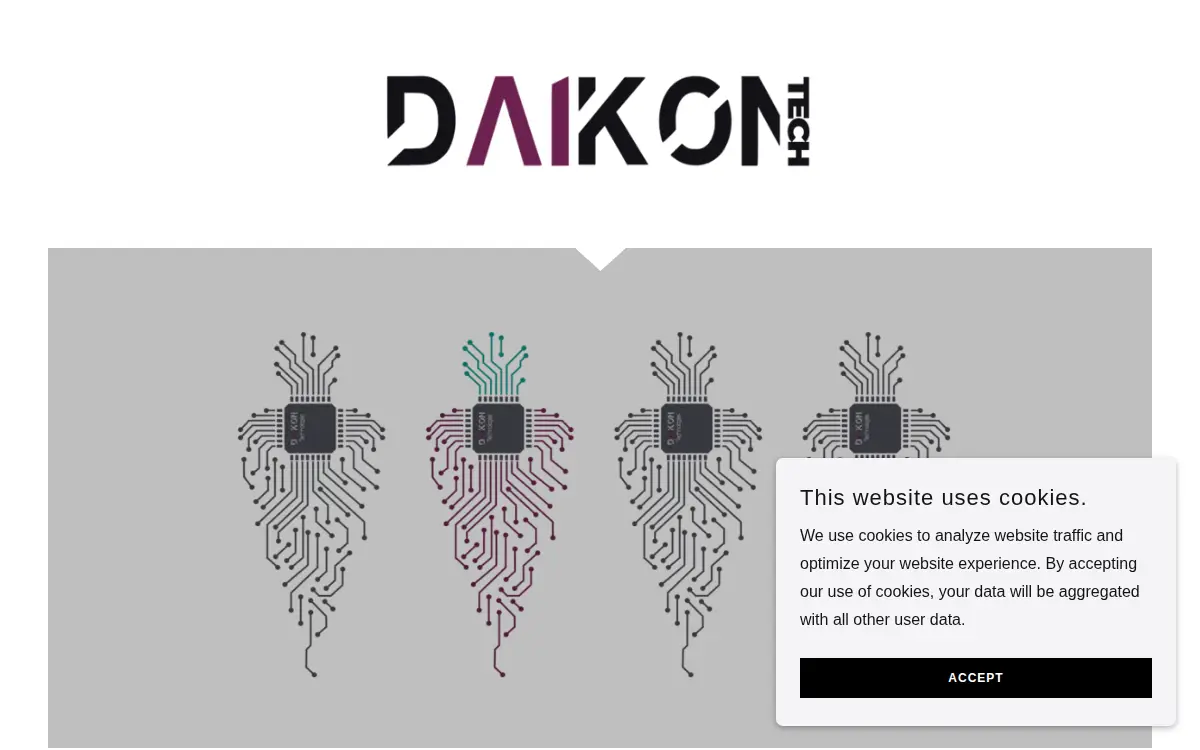 Homepage of Daikon Technologies Corporation