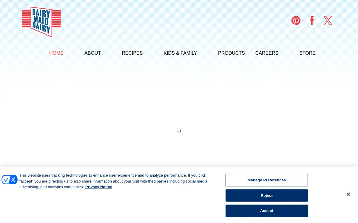 Homepage of Dairy Maid Dairy, LLC