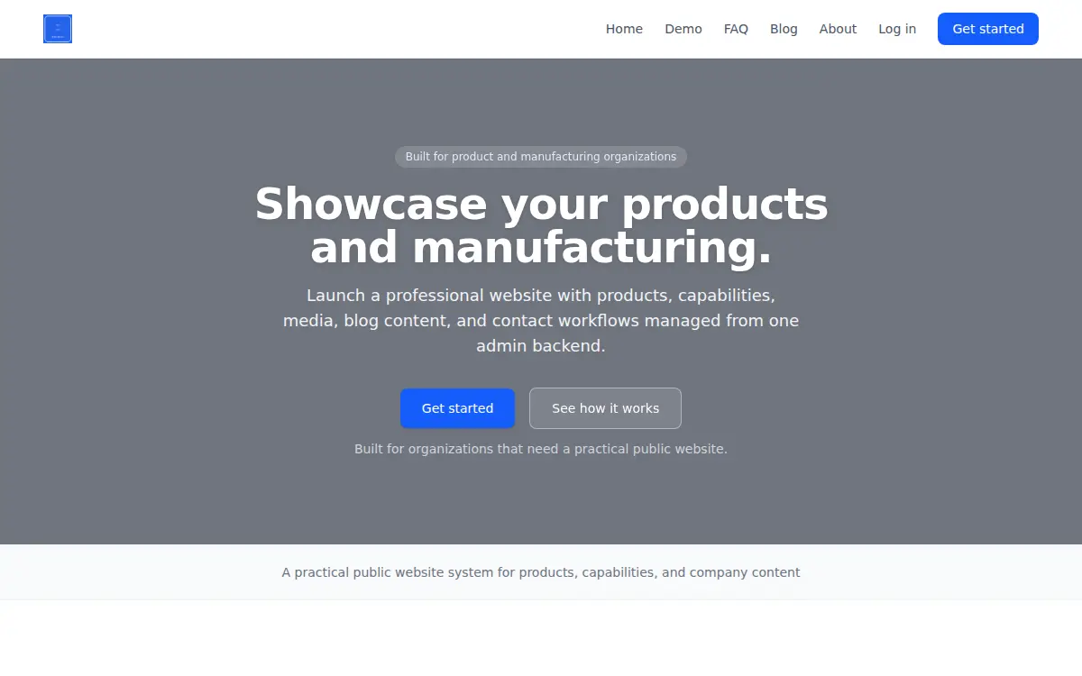 Homepage of Da Manufacturing, LLC