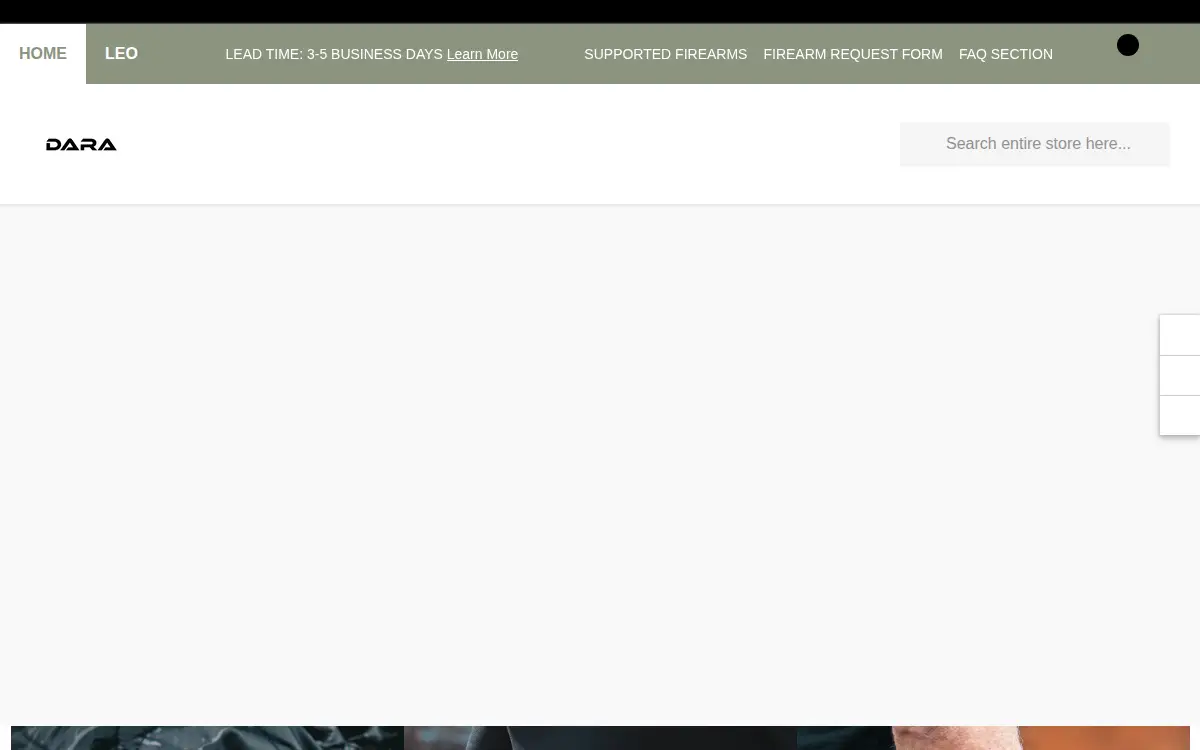 Homepage of Dara Holsters & Gear, INC.