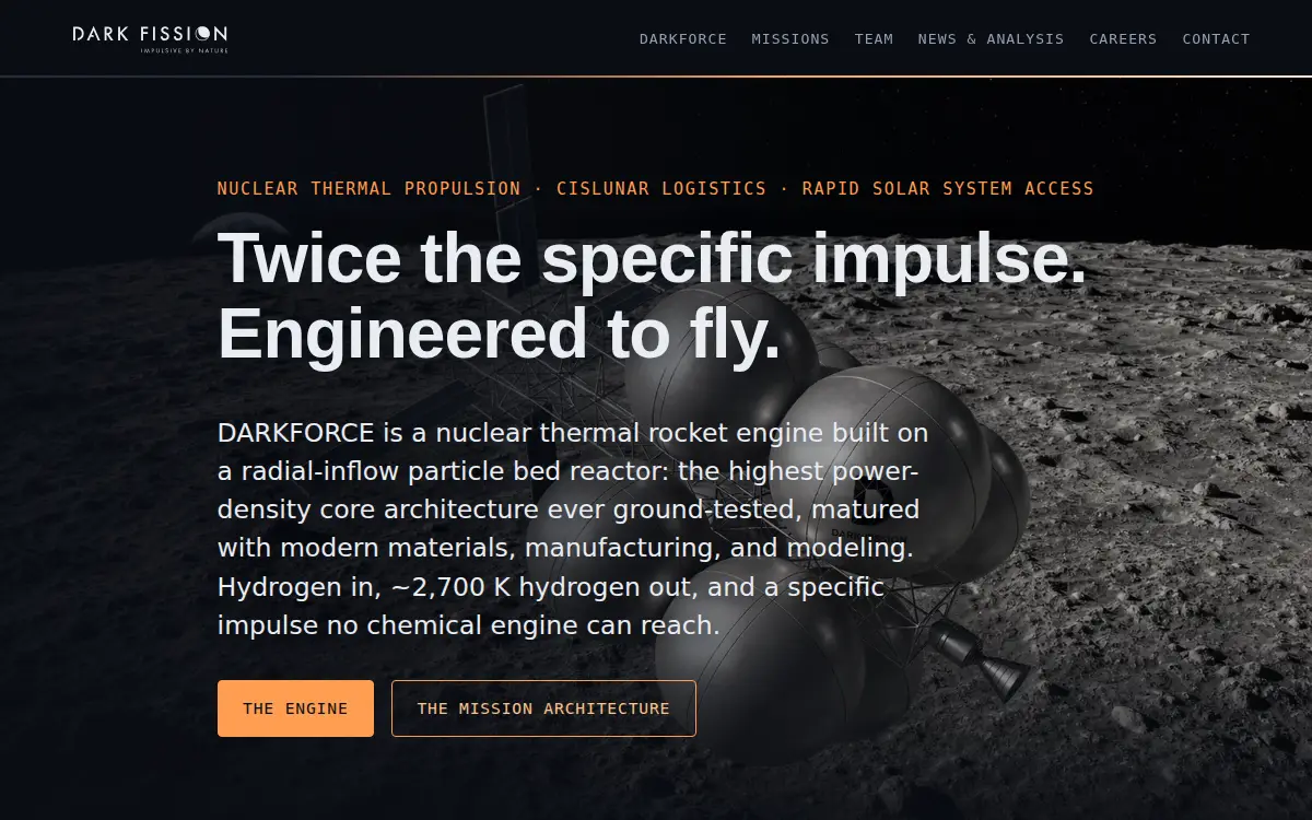 Homepage of Dark Fission Space Systems, INC.