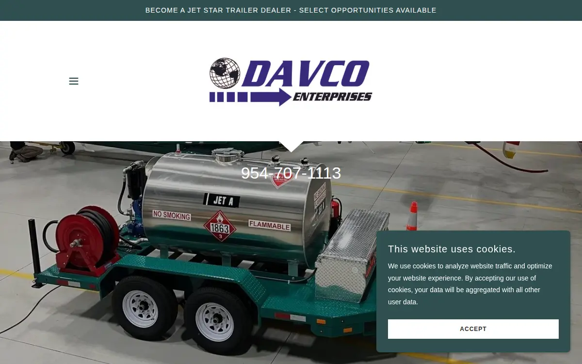 Homepage of Davco Enterprises LLC
