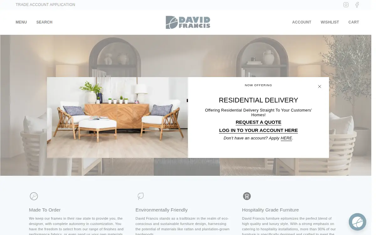 Homepage of David Francis, LLC