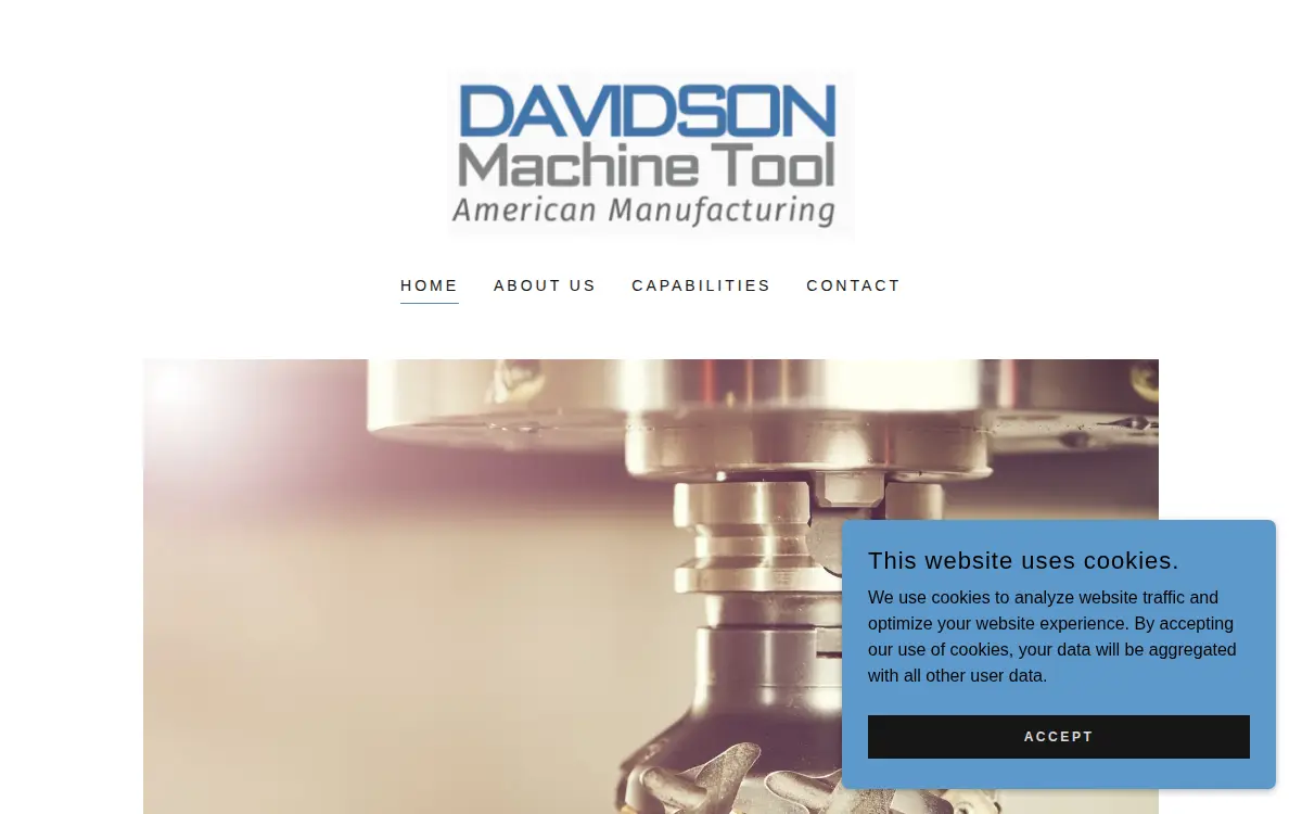 Homepage of Davidson Machine Tool LLC