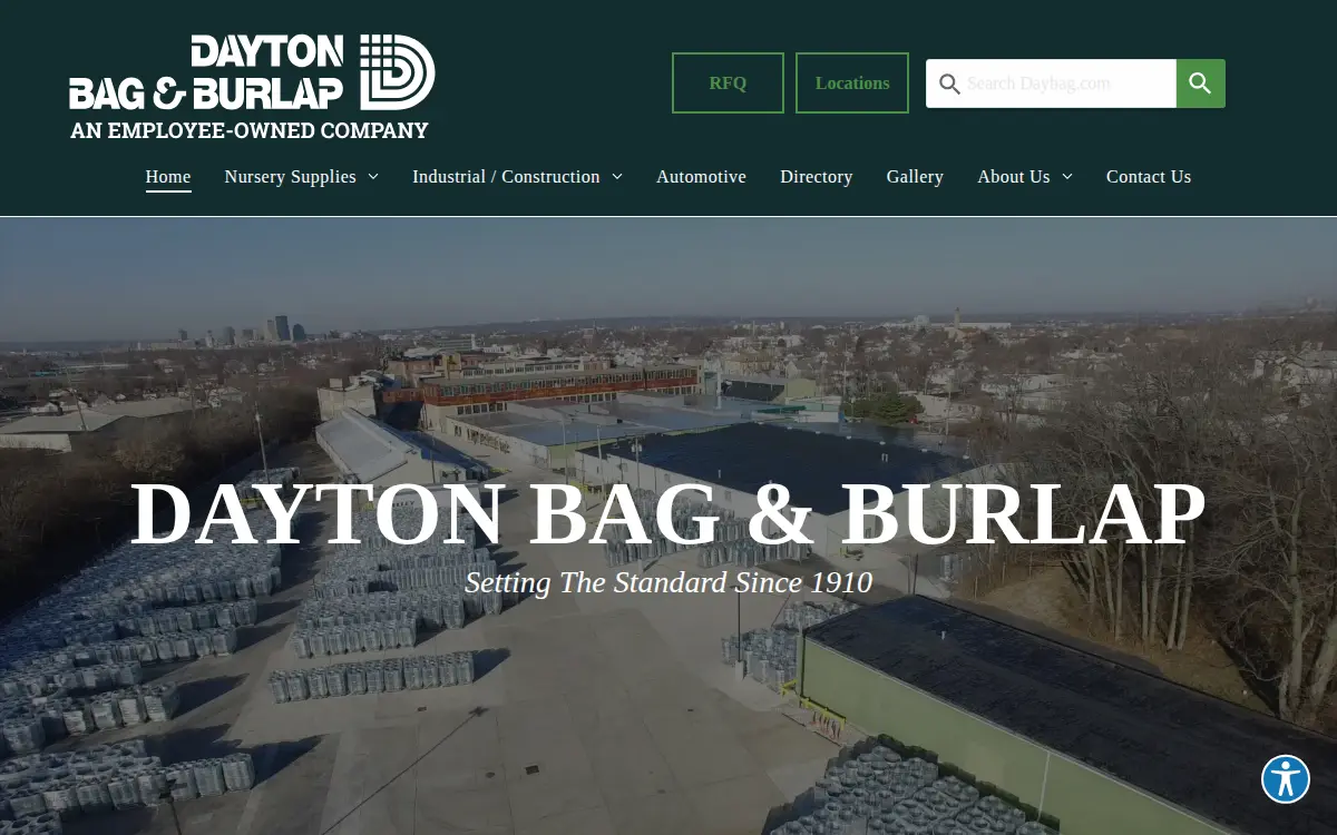 Homepage of Dayton Bag & Burlap CO