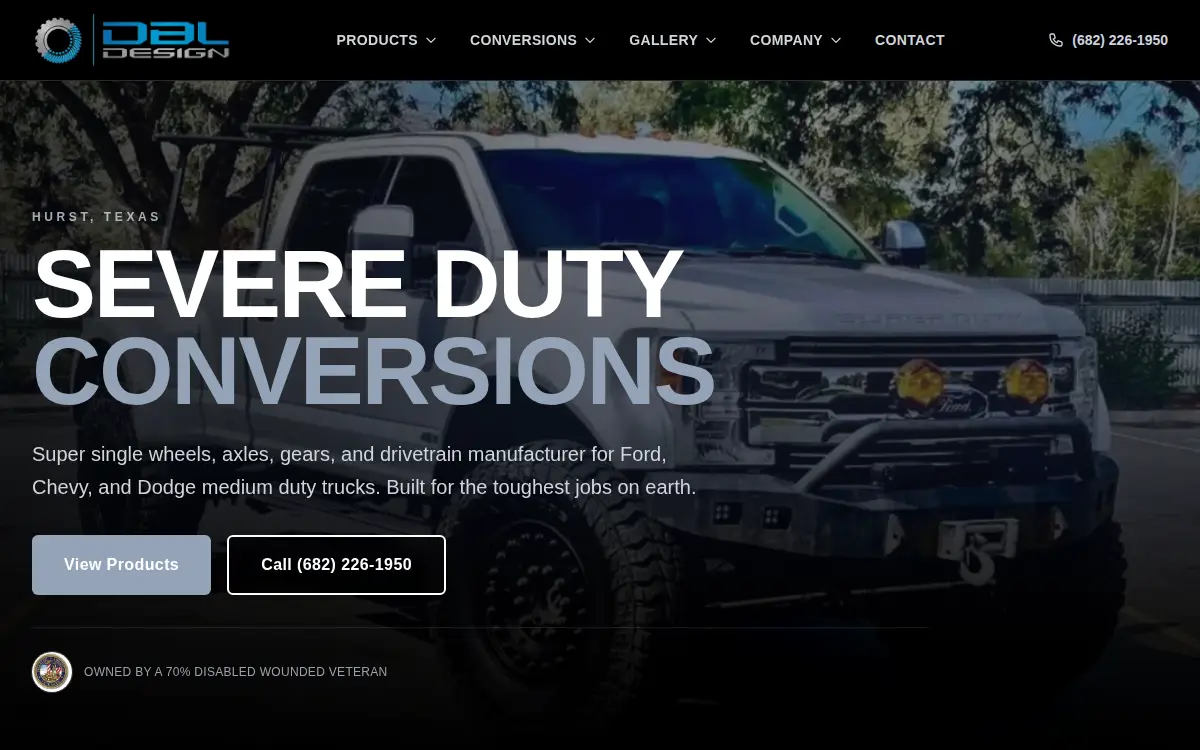 Homepage of Dbl Design, LLC