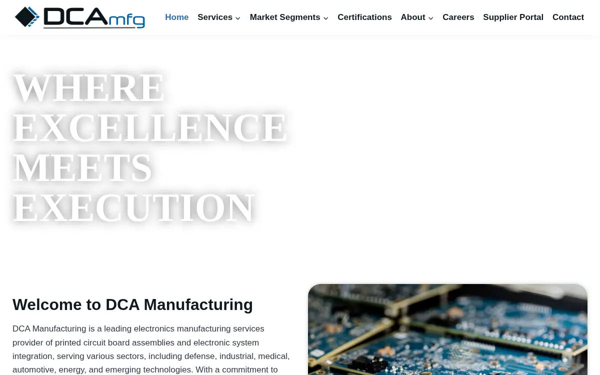 Homepage of Debron Industrial Electronics, LLC