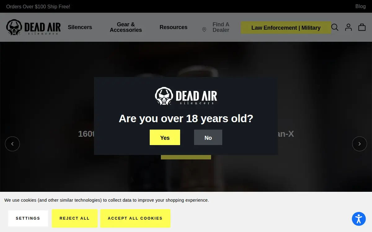 Homepage of Dead Air Armament LLC