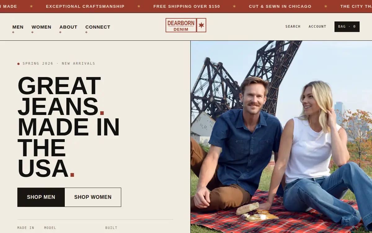 Homepage of Four Star Denim and Apparel LLC