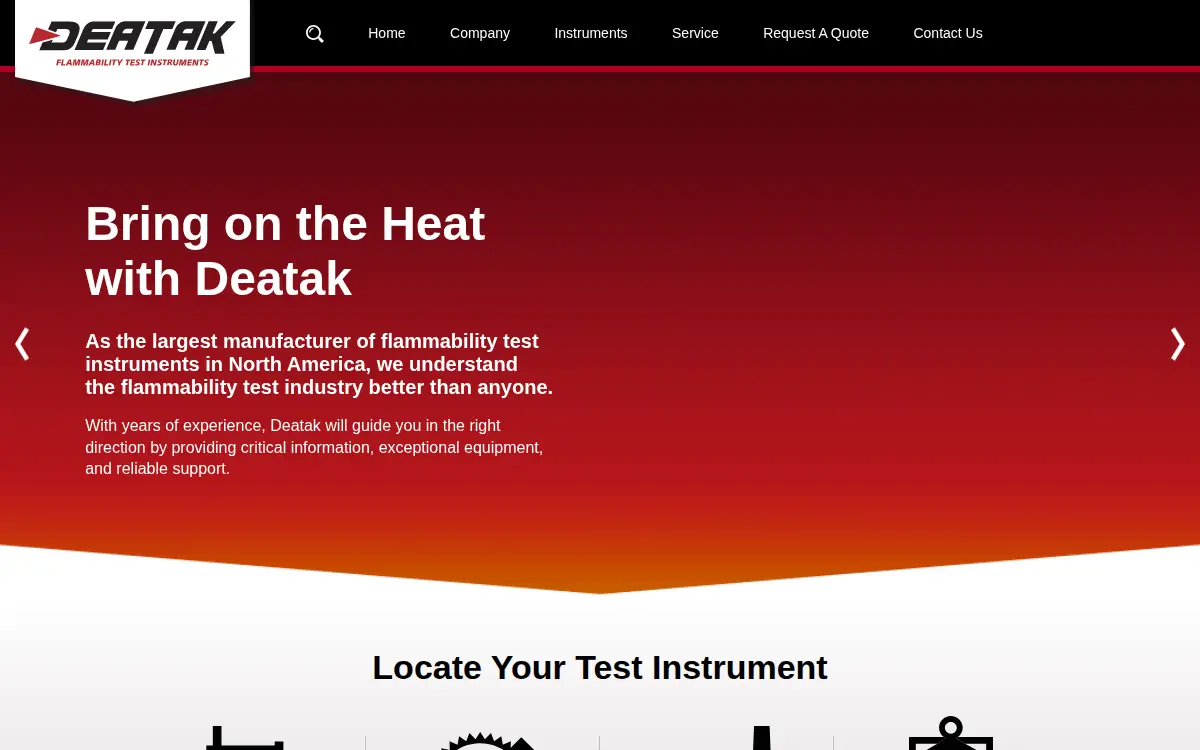 Homepage of Deatak INC