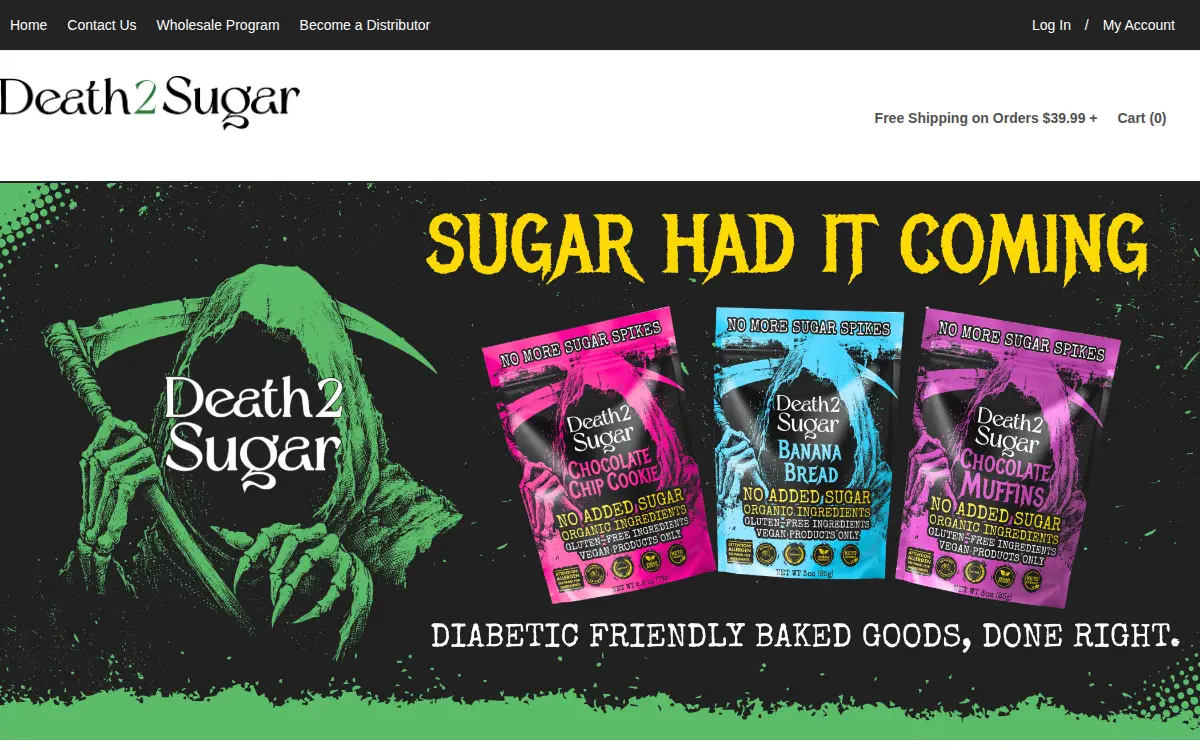 Homepage of Death2sugar LLC
